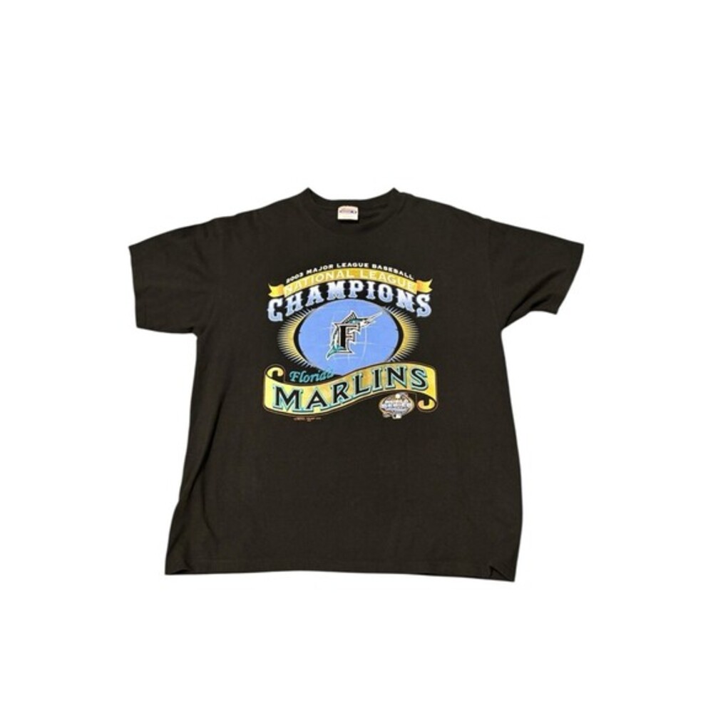 Florida Marlins 2003 NL Champions T-Shirt Black‎ MLB World Series Vintage L